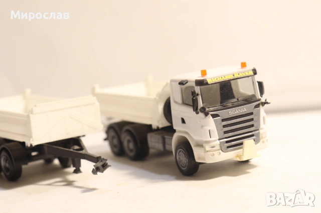 HERPA 1:87 H0 SCANIA САМОСВАЛ ГОНДОЛА КАМИОН МОДЕЛ КОЛИЧКА, снимка 7 - Колекции - 54396295