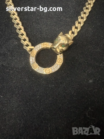 Златно колие cartier 20, снимка 8 - Колиета, медальони, синджири - 54672355