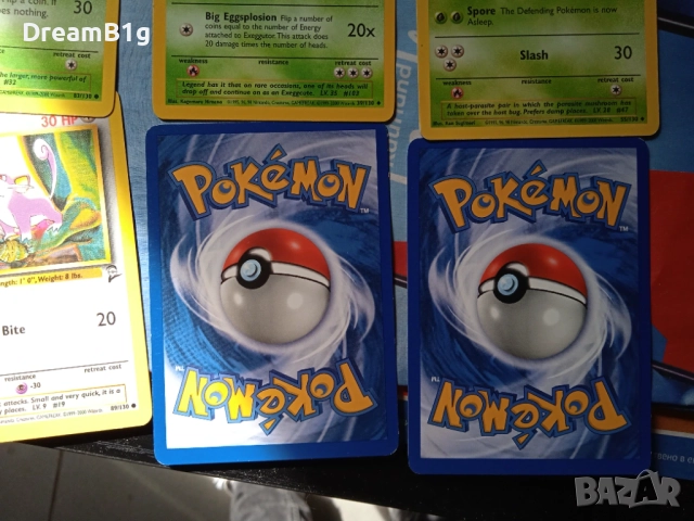 Pokemon карти Base Set 1999-2000 като ново, комплект от 6 карти, снимка 2 - Колекции - 54622008
