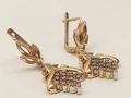 Златни обеци с брилианти. , снимка 11