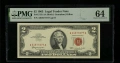 USA. $ 2 DOLLARS 1963 PMG 64, снимка 1
