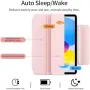 Нов Магнитен въртящ калъф за iPad A16 11/10 поколение, розов, стойка Айпад кейс, снимка 8