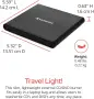 Чисто Ново Запечатано Външно записващо устройство Verbatim Slimline CD/DVD Writer (USB 2.0, черно) , снимка 2