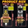 H7, H4 LED Крушки с мини проекторни лупи | 7580 CSP Чип, висока мощност, снимка 4