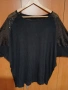 3 xl КРАСИВА ЧЕРНА БЛУЗА ОТ ФИНО ПЛЕТЕВО С ЧЕРНИ ПАЙЕТИ НА ПРИЛЕП РЪКАВИТЕ , снимка 3