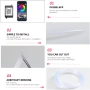 Гъвкава RGB LED неонова лента 6м за амбиентно осветление в автомобил, управление през 10262, снимка 4