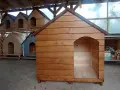 Дървена кучешка къща средни и големи породи кучета , къща кучета от дърво, кучешка колиба , куче, снимка 2