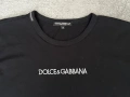 Dolce & Gabbana Black Cotton Jersey Logo Embroidered T-Shirt, снимка 4