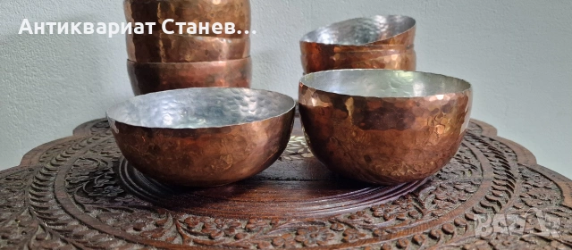 Винтидж медни купички внос от Швейцария , снимка 3 - Кутии за храна - 54685083