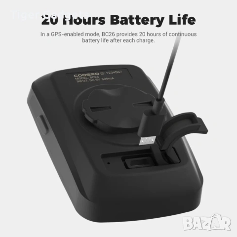 Coospo BC26 GPS велокомпютър безжичен Bluetooth водоустойчив, снимка 4 - Аксесоари за велосипеди - 54135580