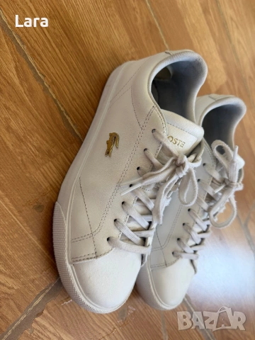 Lacoste дамски бели маратонки,39, снимка 2 - Маратонки - 54912773