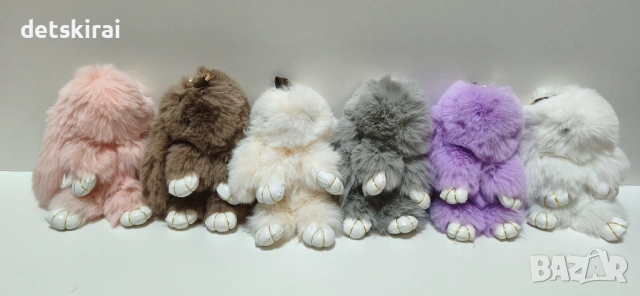 Меко пухкаво зайче ключодържател, снимка 6 - Други - 54223361