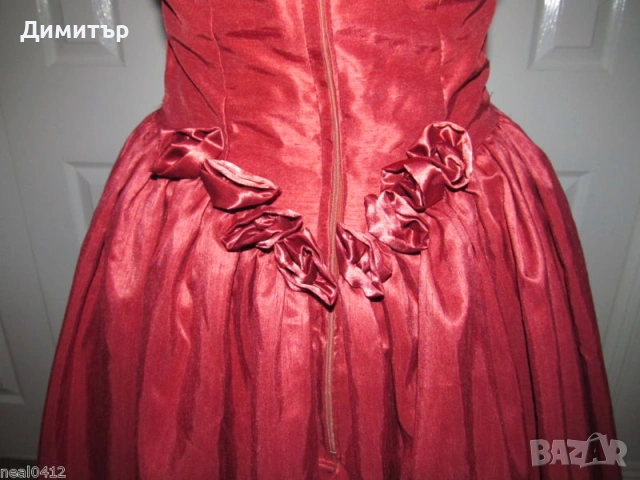 Рокля във викториански стил цвят вишна, снимка 14 - Рокли - 54242954