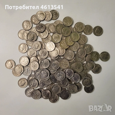 $10цента лот от 121бр.не чистени, снимка 3 - Нумизматика и бонистика - 54765502