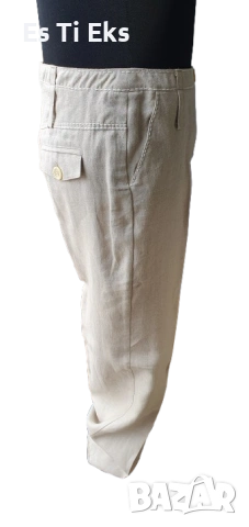 Ленен панталон с права кройка / складова цена /, снимка 2 - Панталони - 54287519