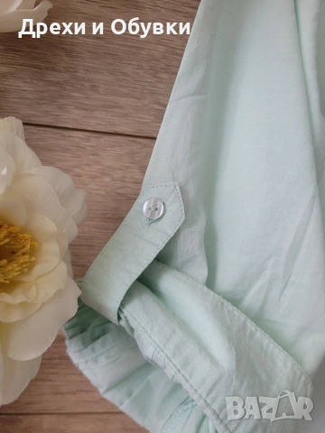 Лятна туника тип риза мента памучна материя , снимка 6 - Туники - 54154012