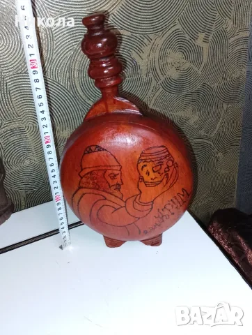 Стара бъклица-2л.,павур ,поставка с чашки, снимка 2 - Бидони, бурета и бъчви - 51269353