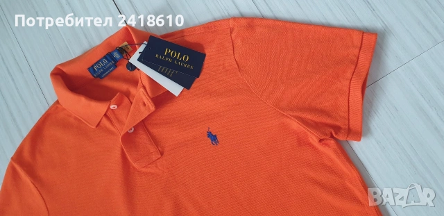 POLO Ralph Lauren Pique Cotton Custom Slim Fit Mens Size M НОВО!ОРИГИНАЛ! Мъжка Тениска!, снимка 2 - Тениски - 54388982