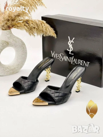 Yves Saint Laurent Нови Дамски Чехли на Ток YSL Различни Цветове , снимка 5 - Чехли - 54621378