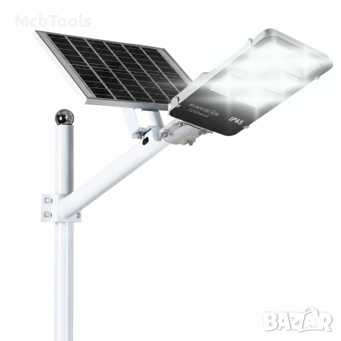 Улична соларна лампа с панел и стойка 2200W SUNVISION, снимка 4 - Соларни лампи - 54980198
