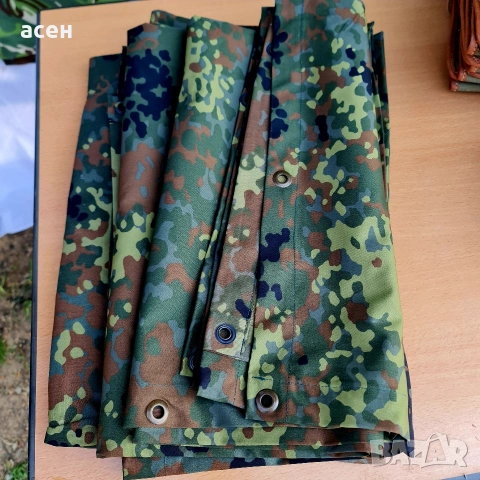 Камуфлажни платнища с капси Тип Flecktarn, снимка 4 - Къмпинг мебели - 36905615