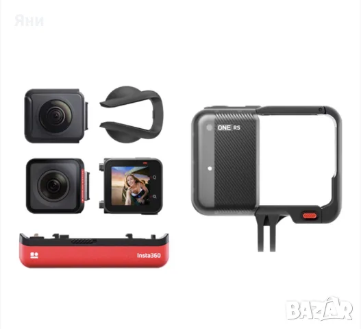 Спортна видеокамера Insta360 ONE Rs Twin Edition, 5.7K, 360°, 4K Wide Angle, Waterproof, HDR, Черен, снимка 6 - Камери - 55563296