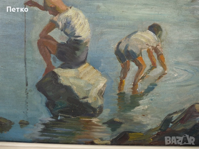 Стара картина масло на платно 77 / 67 см, снимка 4 - Антикварни и старинни предмети - 54983946