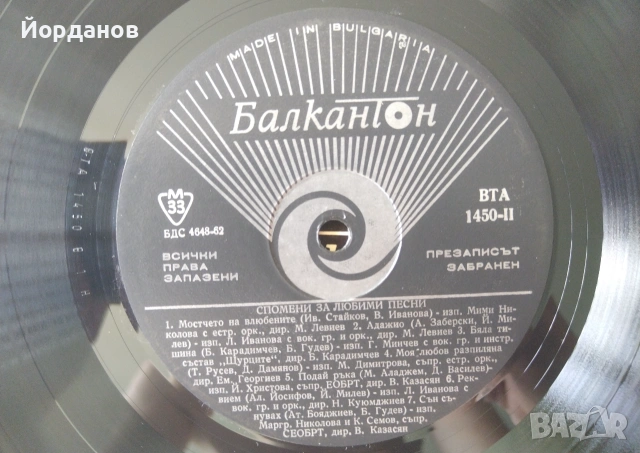 20 години Балкантон. Спомени за любими песни ВТА 1450, снимка 4 - Грамофонни плочи - 55264534