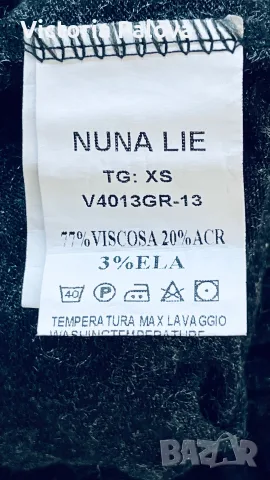 Долга рокля тип noтник Nuna Lie (Made in Italy), размер XS - тъмносив меланж, снимка 13 - Рокли - 55456974