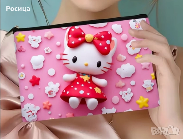 Несесер Hello Kitty за грим,  за моливи, за козметика, снимка 2 - Чанти - 55086572