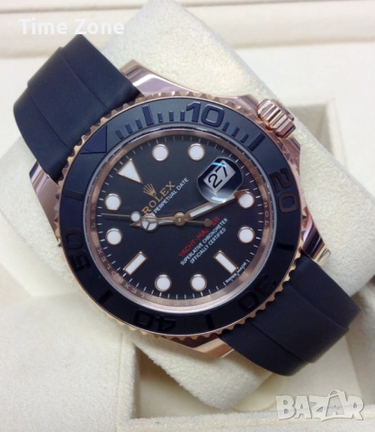 Rolex Yacht-Master 40mm (37mm) Rose Gold Black Ceramic Automatic Мъжки / Унисекс Различни Варианти, снимка 3 - Мъжки - 54060762