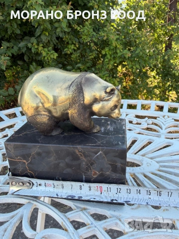 Масивна бронзова скулптура на мечка – френска арт пластика (L'Art Bronze), снимка 6 - Антикварни и старинни предмети - 54960537