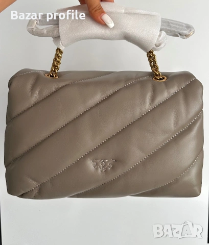 Чанта Pinko love classic puff grey, снимка 6 - Чанти - 55138150
