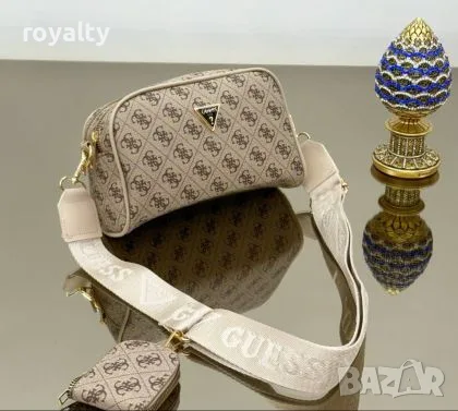 Guess Нова Дамска Кожена Чанта Гес Различни Цветове , снимка 13 - Чанти - 55340515