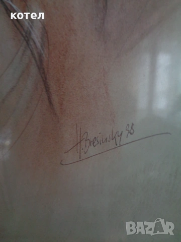 Продавам  картина (Пастел) – Хайди Брезински (Heidi Bresinsky), снимка 3 - Антикварни и старинни предмети - 54269337