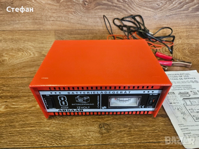 Зарядно за акумулатор Absaar 12V 8A – Отлично състояние, снимка 4 - Аксесоари и консумативи - 54193240