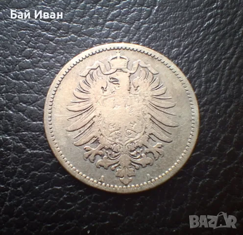 Стара сребърна монета 1 марка 1874 г. буква А - Германска империя - рядка !, снимка 6 - Нумизматика и бонистика - 55306459