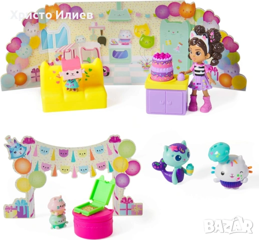 Игрален комплект Gabby's Dollhouse - Рожденият ден на Cakey, снимка 7 - Фигурки - 54261527