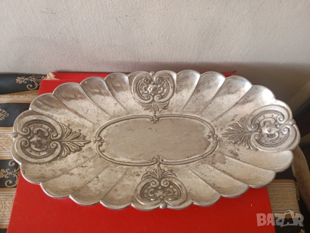 посребрена фруктиера,купа арт деко, снимка 3 - Други ценни предмети - 54252539