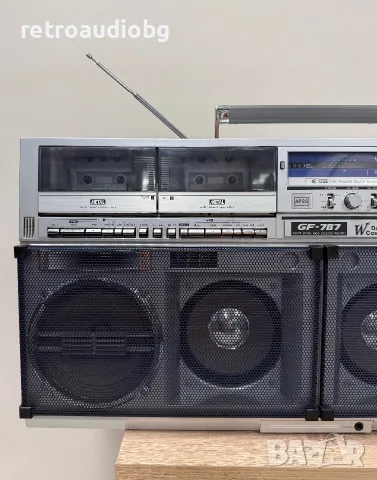 🔈Колекционерски ретро радиокасетофон SHARP GF-767 Z Boombox - профилактиран🔉, снимка 2 - Радиокасетофони, транзистори - 55541044
