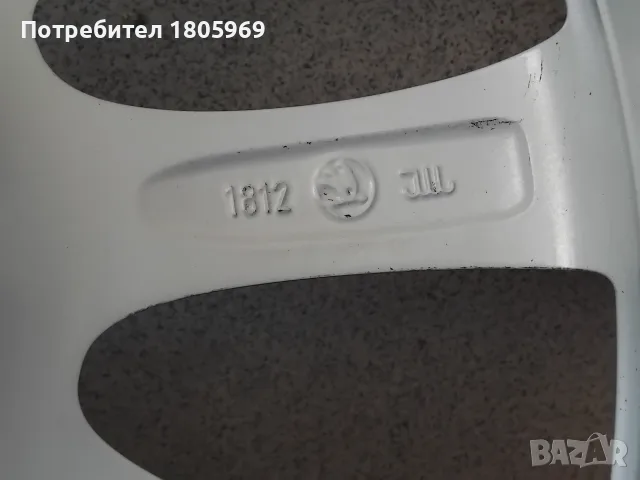 4бр. ал. джанти Skoda (оригинални) 5x112 , 7x17 , ET45, снимка 9 - Гуми и джанти - 55290706