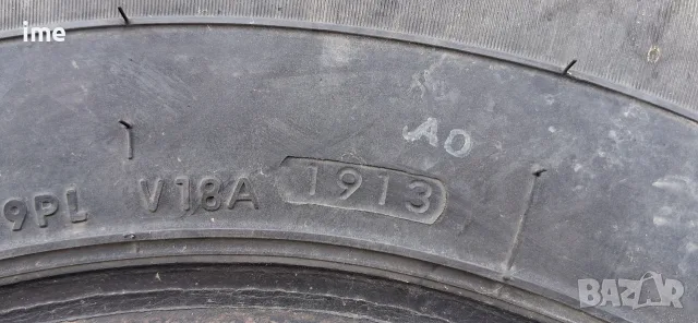 1бр. зимна бусова гума 205R14C 8PR. Max Miler. DOT 1913. 8 мм дълбочина на шарката. Като нова., снимка 2 - Гуми и джанти - 55317627