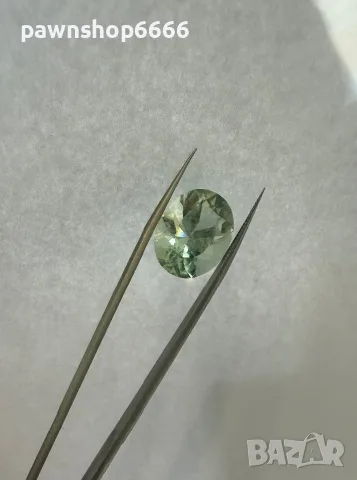 Естествен зелен берил 13.30 ct – голям фасетиран скъпоценен камък, снимка 2 - Други - 55393615