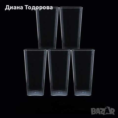 Прозрачна цветарска квадратна канта-3 размера, здрава, снимка 5 - Декорация за дома - 55159245