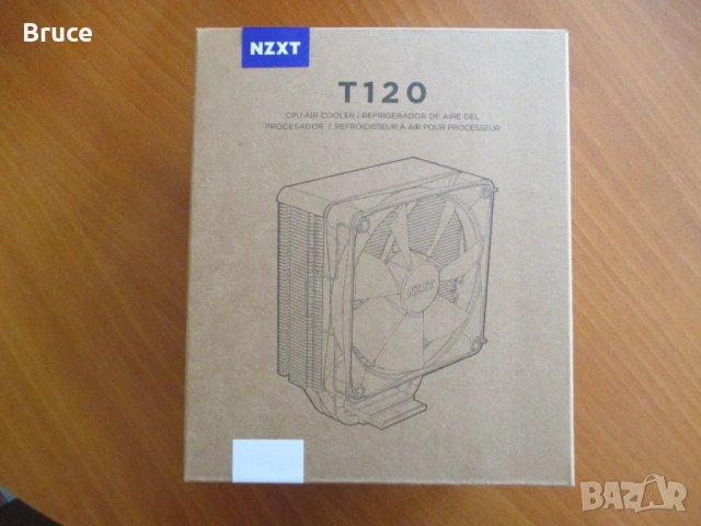 Охлаждане за процесор NZXT T120м бял, съвместим с Intel и AMD, снимка 3 - Процесори - 54498449