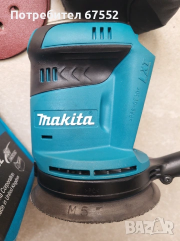 Акумулаторен орбитален шлайф Makita DBO180, LXT, 18 V, 125 мм. Само тяло. 70€ (цената е крайна), снимка 2 - Други инструменти - 54568006