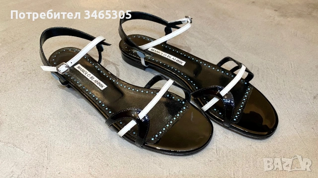 Manolo Blahnik дамски лачени сандали 37