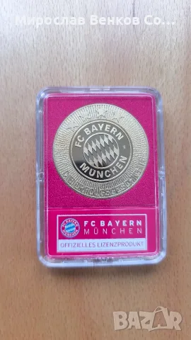 Колекционерски позлатен медал FC Bayern München - Шампион на Германия 2015 (Лимитиран) , снимка 2 - Фен артикули - 55445513