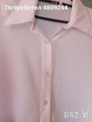 Бяла риза къс ръкав № 54, снимка 2 - Ризи - 54327638