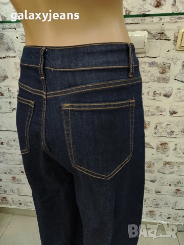 Moon girl- широки клош дънки, летни, тъмни индиго, висока талия, с малко еластан, снимка 2 - Дънки - 53997626